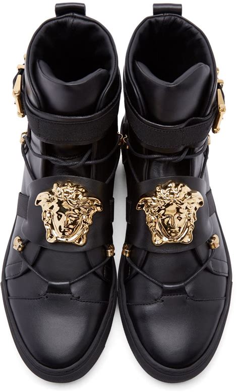 versace chaussures|versace black leather shoes.